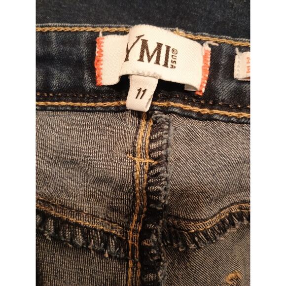 YMI Mid Rise Skinny Stretch Ankle Pants Blue Jeans Women's Junior's Size 11 - Picture 7 of 11